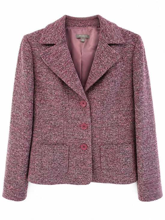 Ann Taylor Jackets & Blazers - Vintage 90’s Ann Taylor Petites 6P Maeve Tweed Blazer Wool Silk Career Jacket
